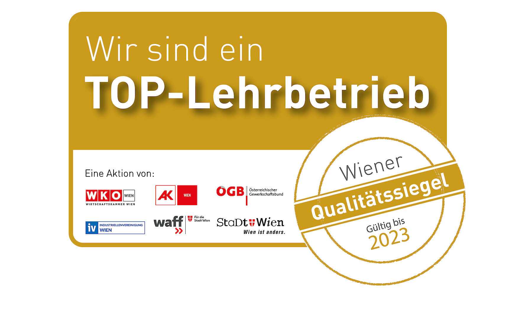 Abbildung Top-Lehrbetrieb Wiener Qualitätssiegel gültig bis 2023