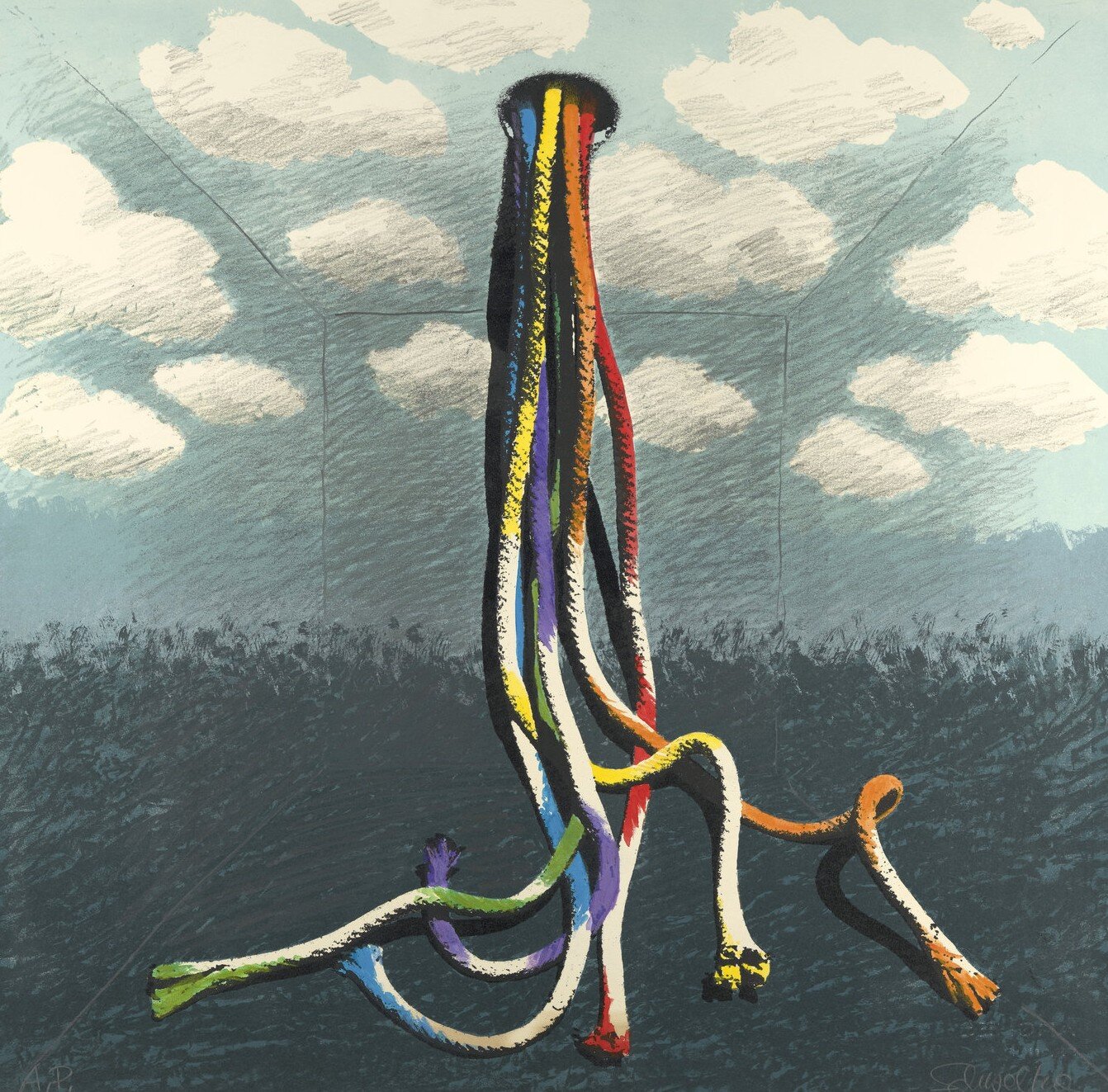 Elfriede Schuselka, "End of the Rainbow", um 1973, Kunstsammlung und Archiv, IN Schus 5